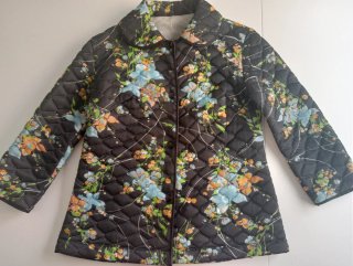 Chaqueta Vintage Floral Acolchada