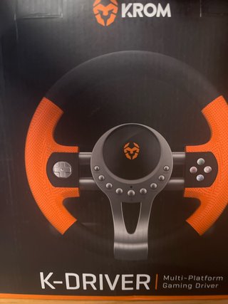 Volante gaming KROM K-DRIVER prácticamente nuevo