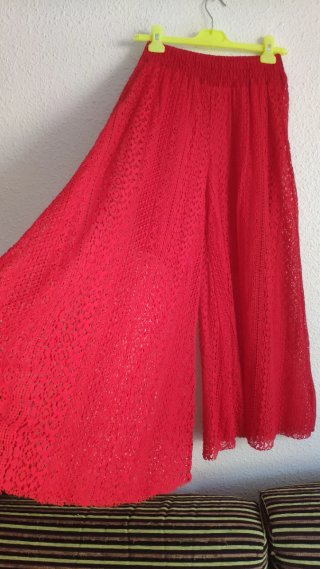 Pantalón Falda Rojo Talla S/M