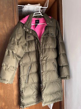 Abrigo plumífero señora verde