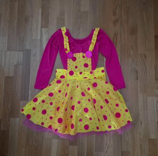 Disfraz payasa polka puntos talla S