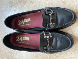 Zapatos 24 Horas Negros con Hebilla Talla 36