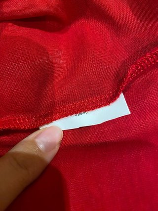 Camiseta Armani Jeans Roja Logo Talla M