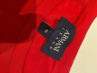 Camiseta Armani Jeans Roja Logo Talla M