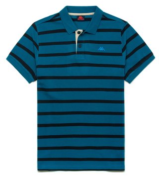 Polo Kappa hombre XL azul rayas nuevo con etiqueta