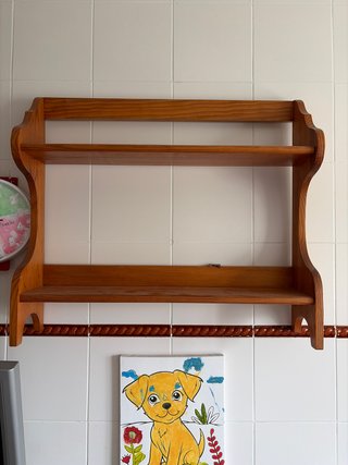 Set di 2 scaffali in legno