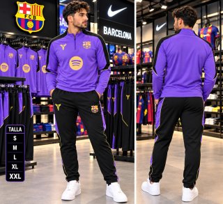 Chándal FC Barcelona Morado y Negro