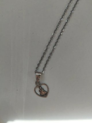 Cadena de plata con colgante de corazón