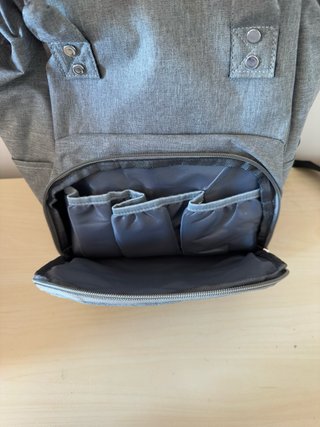 Mochila para carro de bebé gris