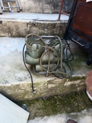 Compresor de aire verde