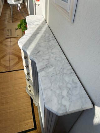 Mobile Bar Antico con Piano in Marmo