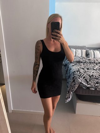 Vestido mini Bershka negro talla S Nuevo!Muy sexy
