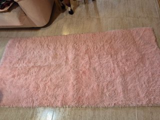 Alfombra de Pelo Alto Rosa 1m x 2m