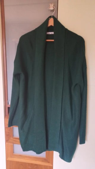 Chaqueta de punto verde botella