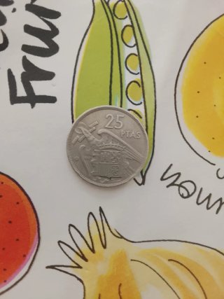[25 Pesetas 1957*58 Error Canto Liso]