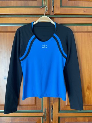 Camiseta Deportiva Naffta Azul y Negra - Talla M