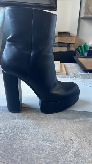 Botines Zara Negros con Plataforma Talla 38