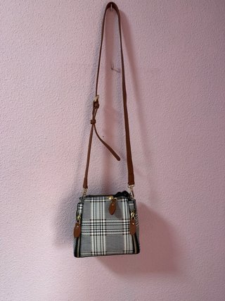 Bolso Cuadros Blanco y Negro