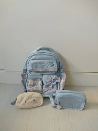 Mochila colegio niña de cinnamonroll y 2 Estuches