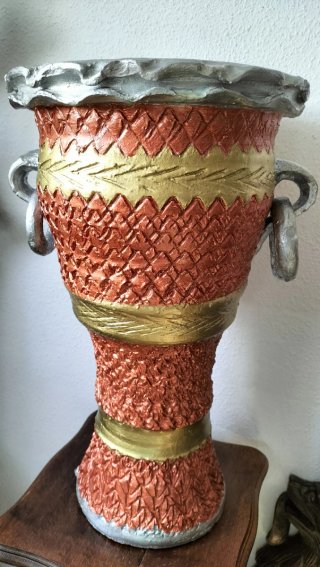 Jarrón Ánfora Étnica de Terracota