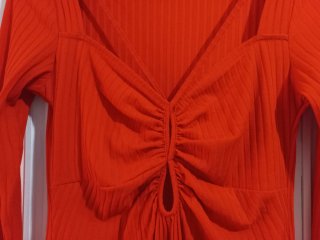 Vestido midi naranja H&M