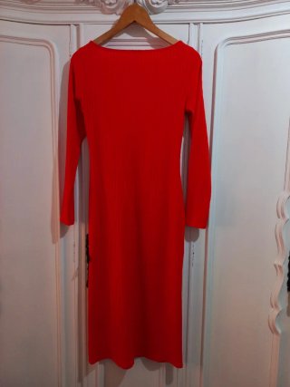 Vestido midi naranja H&M