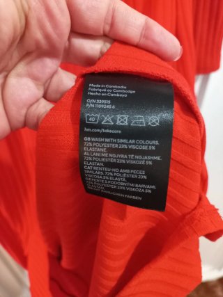 Vestido midi naranja H&M