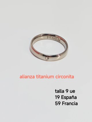 Alianza Titanio Circonita Talla 19mm titanium