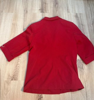 Chaqueta tipo blazer corte recto en color rojo - M