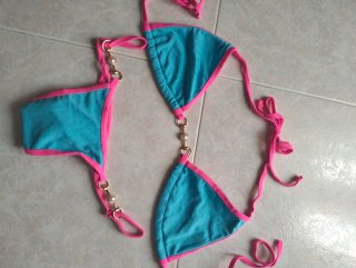 Bikini Turquesa y Rosa