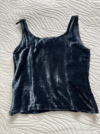 Corsé Vintage Terciopelo Azul