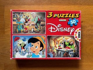 Set de 3 Puzzles Infantiles Disney Pinocho