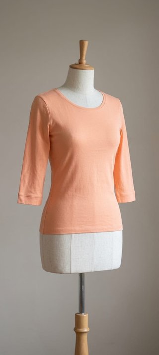 Camiseta manga 3/4 naranja talla M