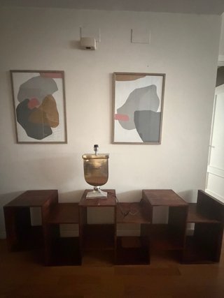 Estantería modular madera oscura