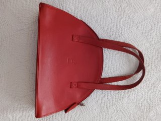 Bolso piel rojo pequeño