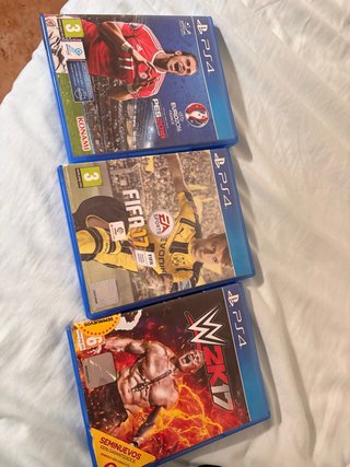 3 Juegos PS4 (PES 2016, FIFA 17, WWE 2K17)