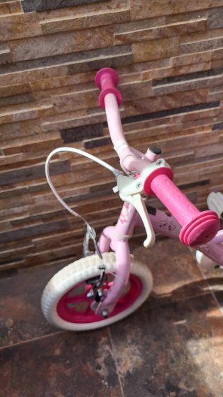 Bicicleta Infantil Rosa con Ruedines