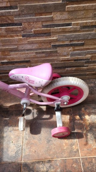 Bicicleta Infantil Rosa con Ruedines