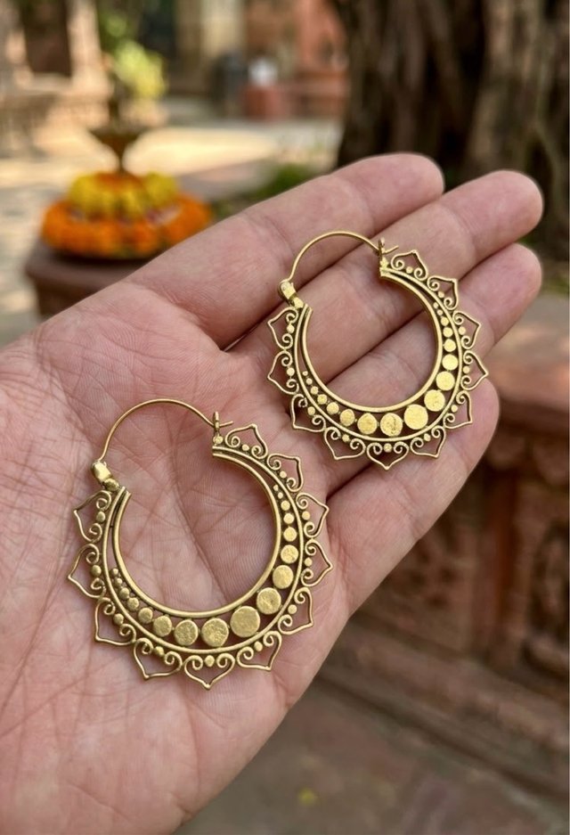 Pendientes hindúes aros dorados