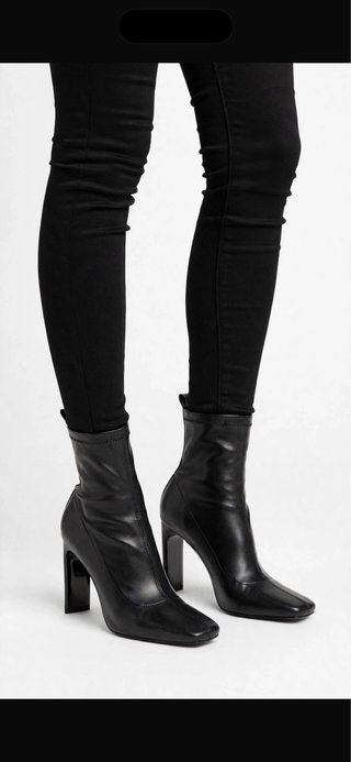 Botines tipo calcetín negros