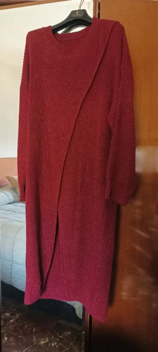 Vestido de punto burdeos SHEIN Curve XL