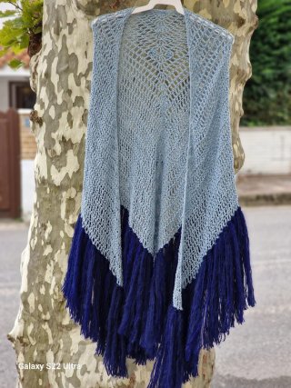 Chal de Crochet con Flecos mohair