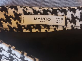 Falda Mango estampado Pata de Gallo.