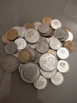 Lote 70 Monedas Españolas Pesetas Carlos