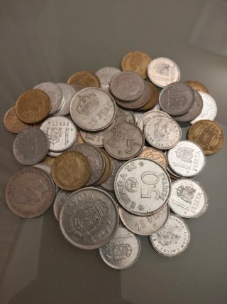 Lote 70 Monedas Españolas Pesetas Carlos