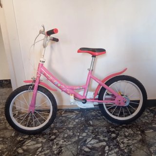 Bicicleta Infantil Rosa con mangas nuevas