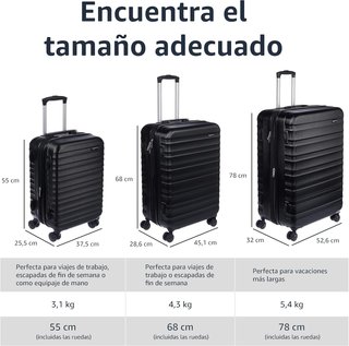 Set 2 Maletas Amazonbasics Negras Pequeñas