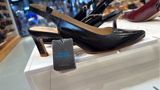 Zapatos Mustang Negros Tacon Slingback