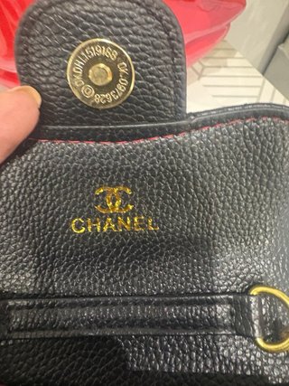 Portafoglio borsetta Chanel nero e oro