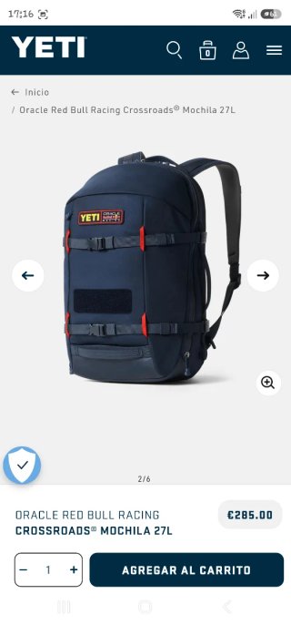 Mochila Yeti Oracle Red Bull Racing F1